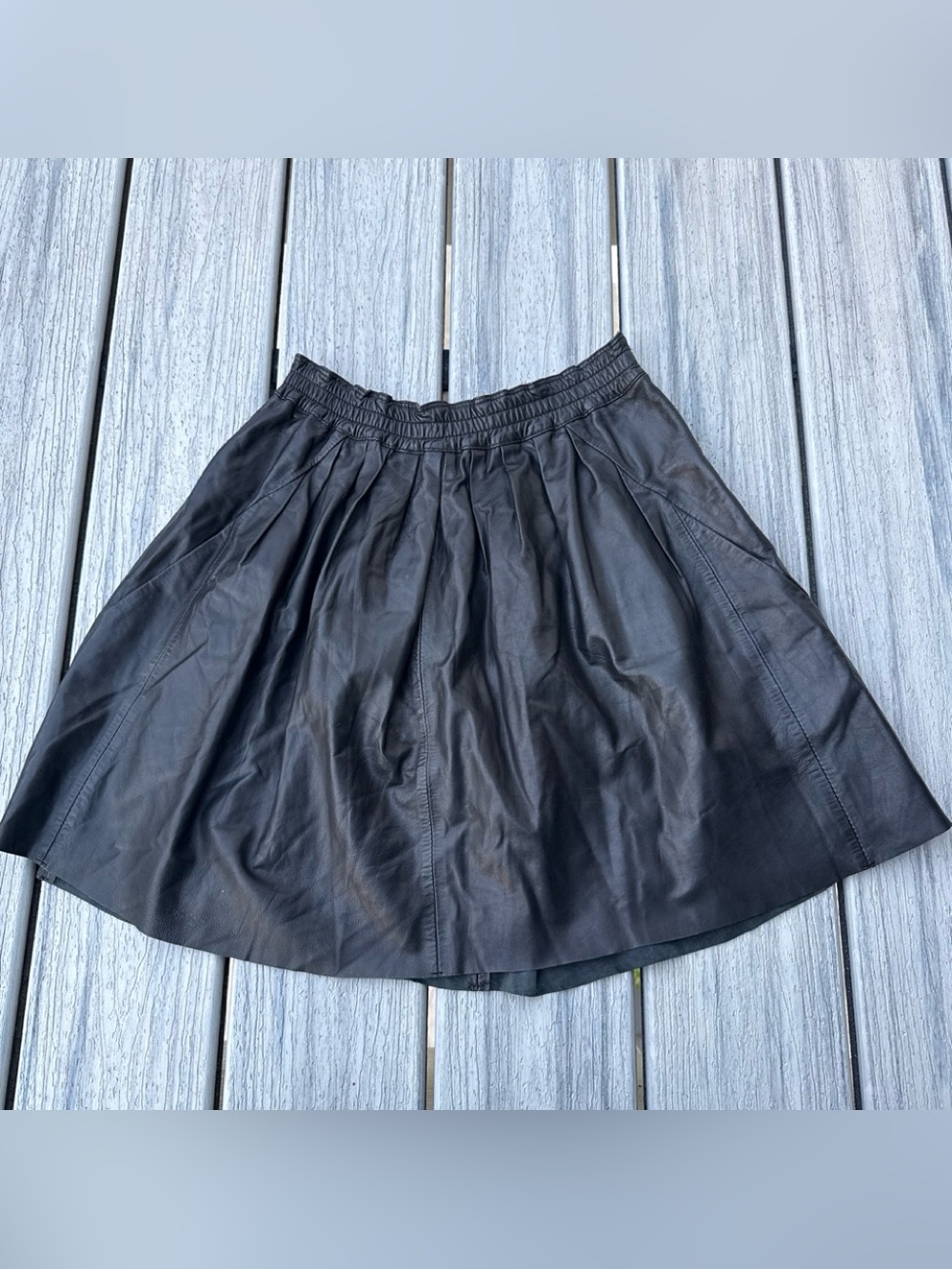 Zadig & Voltaire Deluxe Black Leather Skirt Small